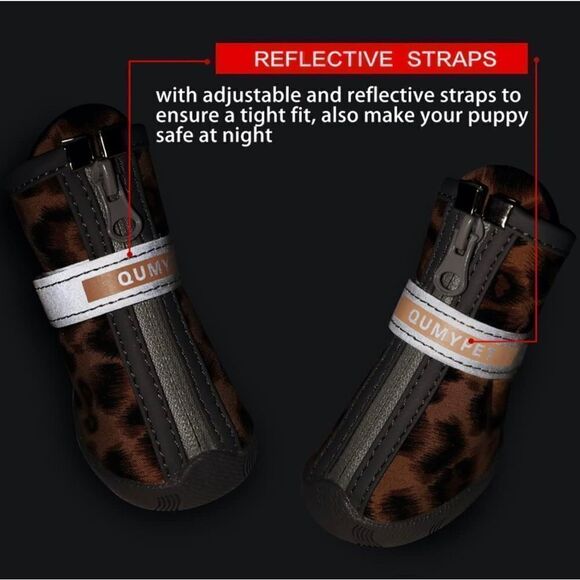 Leopard Print Little Dog Boots - Picture 8 of 8